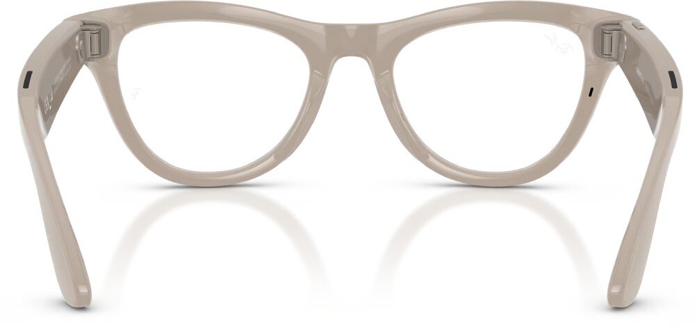 Okulary META Ray-Ban Skyler Gen 2 okulary przeciwsłoneczne, widok z tyłu, pokazujący wewnętrzną stronę soczewek i zauszników