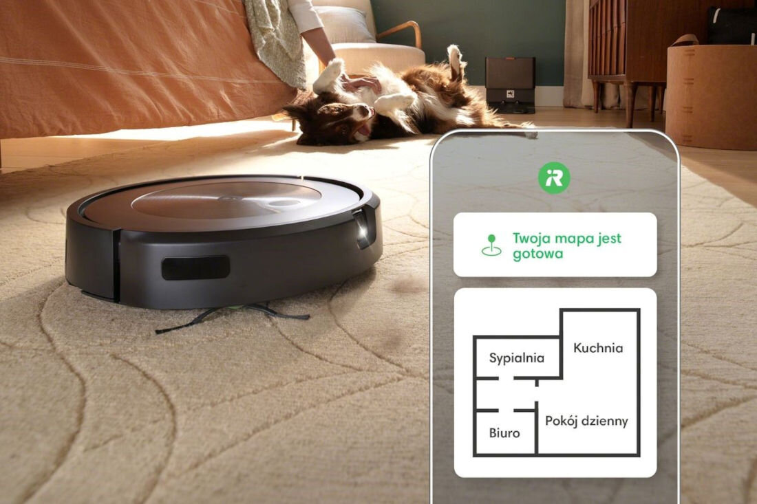 Robot sprzątający IROBOT Roomba j9+ aplikacja asystent glosowy