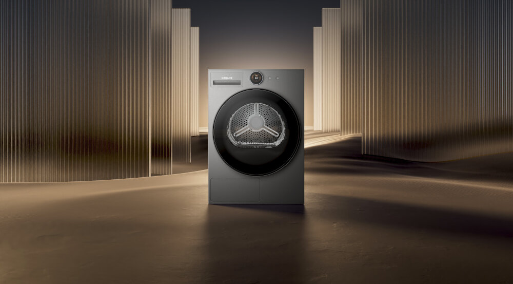 SUSZARKA DREAME AI L9 DWD09L90TAEU Z POMPĄ CIEPŁA suszarka bębnowa pojemność 9kg energooszczędna cicha pompa ciepła energooszczędna cicha AI PressFree Steam Care filtr kłaczków aplikacja DREAME zdalne sterowanie