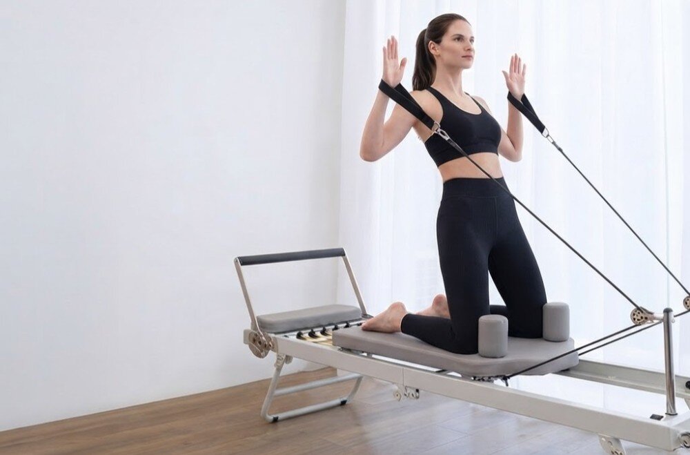 Reformer do pilatesu EXTRALINK Lifestyle PB1001 Biały 