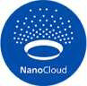 Niebieska ikona z białym okręgiem i kropkami nad nim, poniżej napis \'NanoCloud\'.