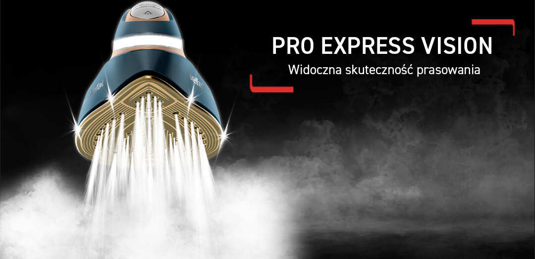 Mocny strumień pary. Generator pary GV9920 z oświetleniem LED sunie po zagniecionych tkaninach.