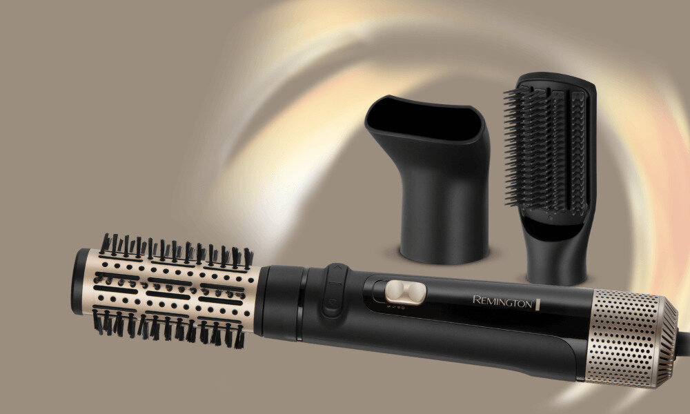 Suszarko-lokówka REMINGTON Blow Dry & Style AS7580 40 mm 1000 W 3 nakładki do stylizacji stylizacja włosów Okrągła szczotka subtelne fale lub delikatne loki płaska szczotka  Koncentrator