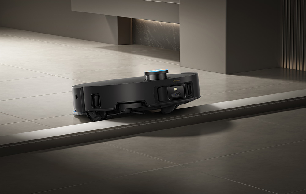 Robot sprzątający DREAME Matrix 10 Ultra Czarny Swoboda pokonywania przeszkód  w składane nóżki i ruchome ramiona przy kołach pokonywanie progów do 4,2 cm podwójnych stopni do 8 cm Podwozie Triple-Wheel AgiLift™ standardowe progi i wąskie przejścia wjazd pod meble automatycznie unosi się o 11 mm
