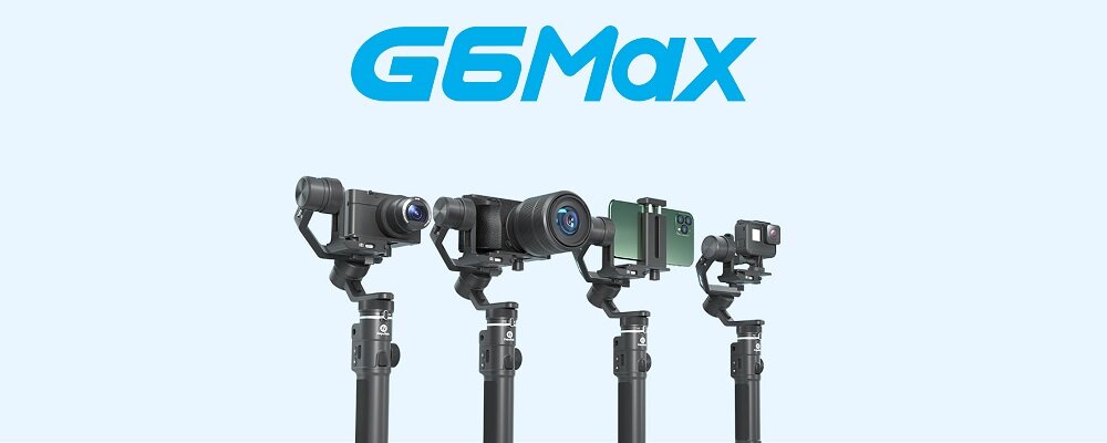 Gimbal ręczny FEIYUTECH G6 Max widok ogólny logo