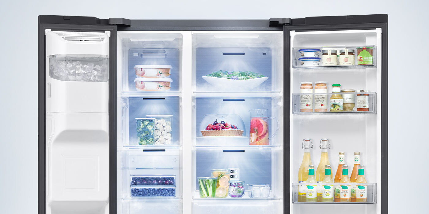 RS70F64KEBEO – lodówka Side by Side Samsung z równomiernym chłodzeniem All-Around Cooling RS70F64KEBEO – lodówka Side by Side Samsung z równomiernym chłodzeniem All-Around Cooling