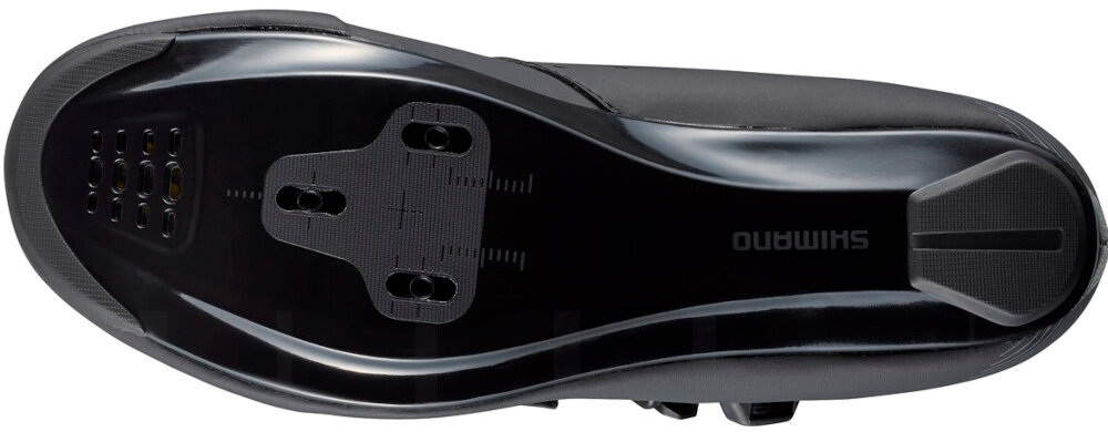 Buty rowerowe SHIMANO SH-RP301SL1 Czarny rozmiar 42 podeszwa srodkowa czesc wzmocniona wloknem szklanym efektywne przeniesienie mocy na pedaly material wierzchni ze skory syntetycznej trwalosc wentylacja