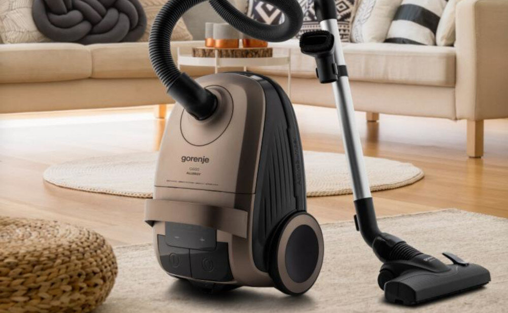 Odkurzacz GORENJE VCE28G6ALLGO Active Bumper bezpieczeństwo mebli i samego odkurzacza  gumowany zderzak 
