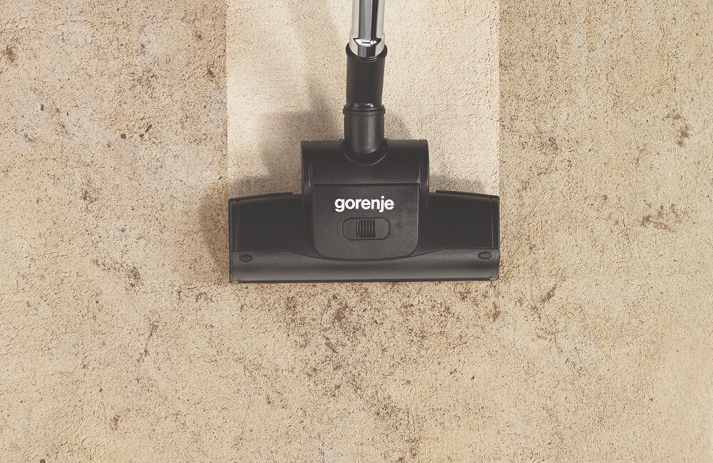 Odkurzacz GORENJE VCE28G6ALLGO Precyzyjna regulacja mocy za pomocą panelu dotykowego Przyciskami plus i minus pomiędzy pięcioma trybami natężenia pracy