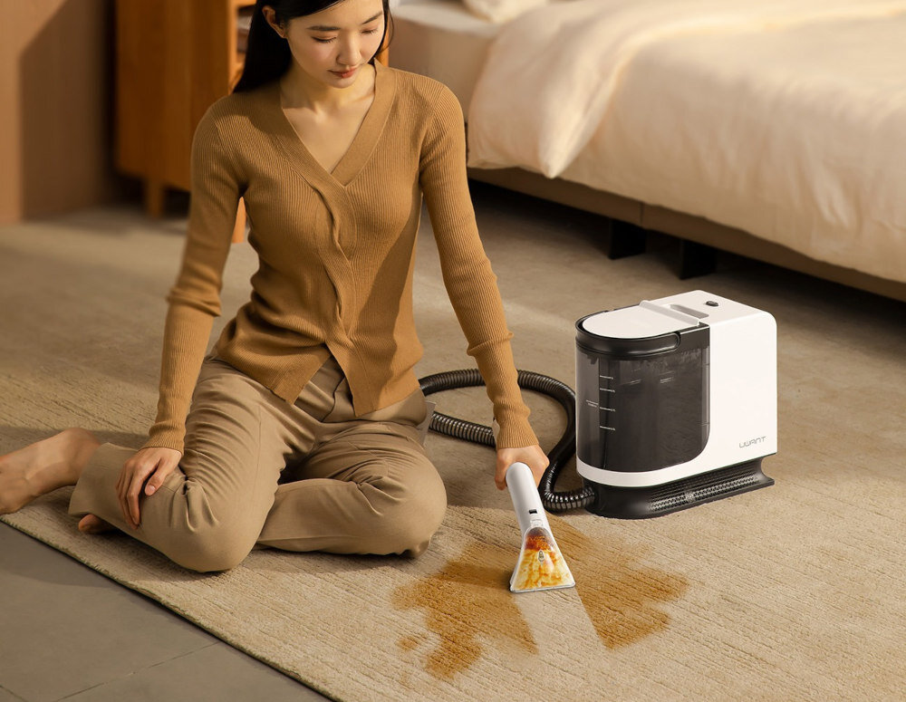 Odkurzacz UWANT Y200 Biały design tło wizualizacja prezentacja Czystość i higiena w domu