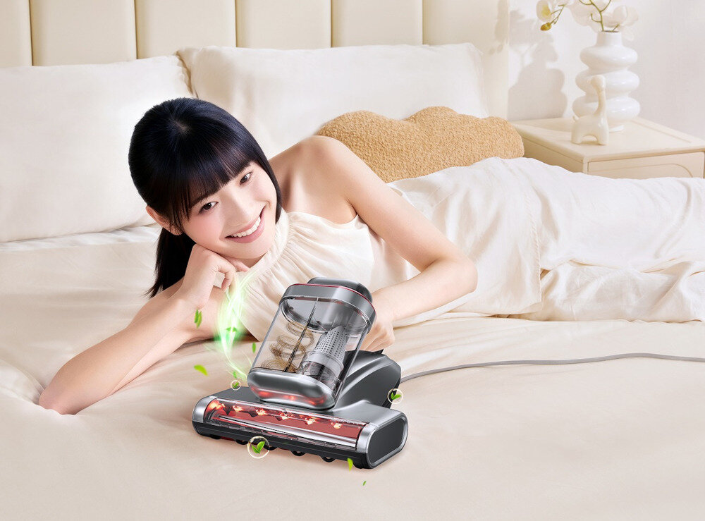 Odkurzacz UWANT M700 Szary design tło wizualizacja prezentacja Skuteczne usuwanie roztoczy