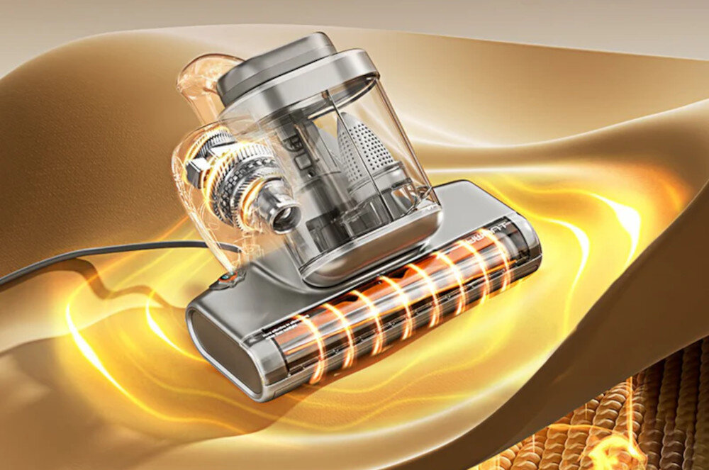 Odkurzacz UWANT M700 Szary Intensywne wibracje Elementy ze stopu aluminium gumowe listwy 60 000 uderzeń na minutę skutecznie wybija kurz i alergeny z włókien pielęgnacja