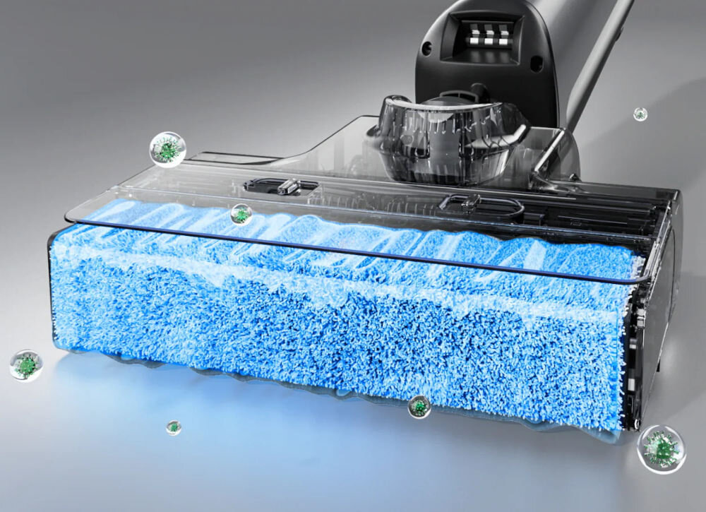 Odkurzacz mopujący UWANT D700 Higiena i świeżość Technologia elektrolizowanej wody do 99,99% zarazków bez detergentów System PureScent Guard+ automatyczne samoczyszczenie z dezynfekcją gorącym powietrzem 100°C Ciche suszenie czas pracy