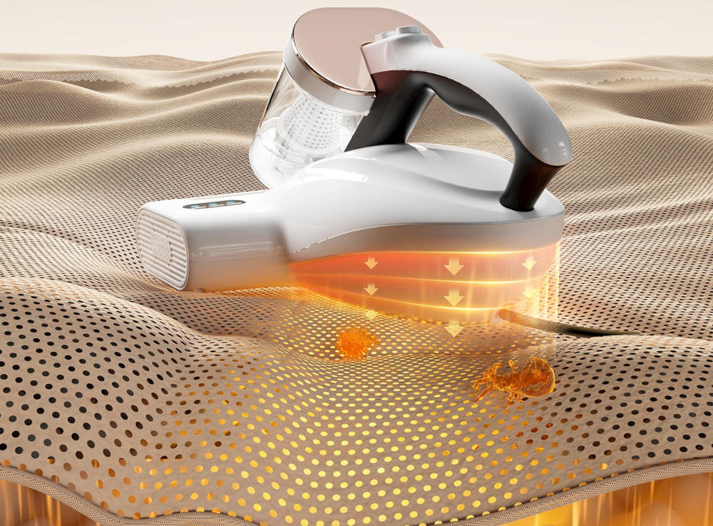 Odkurzacz ręczny UWANT M600 Biały Dezynfekcja UVC Światło UVC o długości fali 253,7 nm  Fale ultradźwiękowe 5000 Hz ciepłe powietrze 65°C 