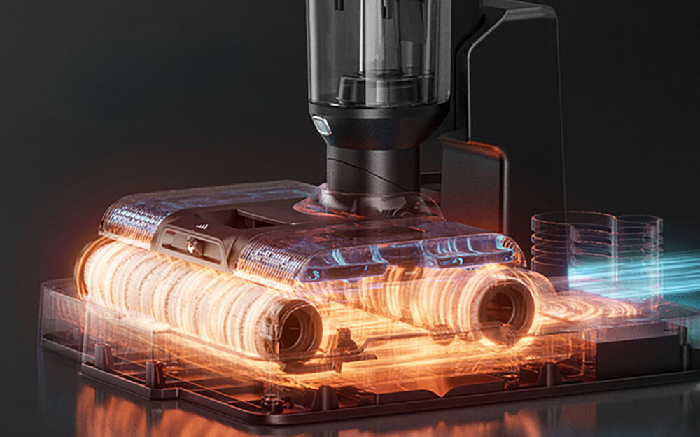 Odkurzacz JIMMY PW11 Pro z aktywnym mopowaniem automatyczne suszenie wszystkich elementów szczotki obrotowe zbiornik na brudną wodę 0,45 l gorące powietrze suche gotowe do użycia  w krótkim czasie 