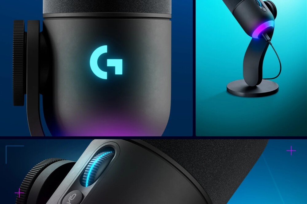 Mikrofon LOGITECH Yeti GX Czarny kabel montaż adaptery wyciszenie podstawa