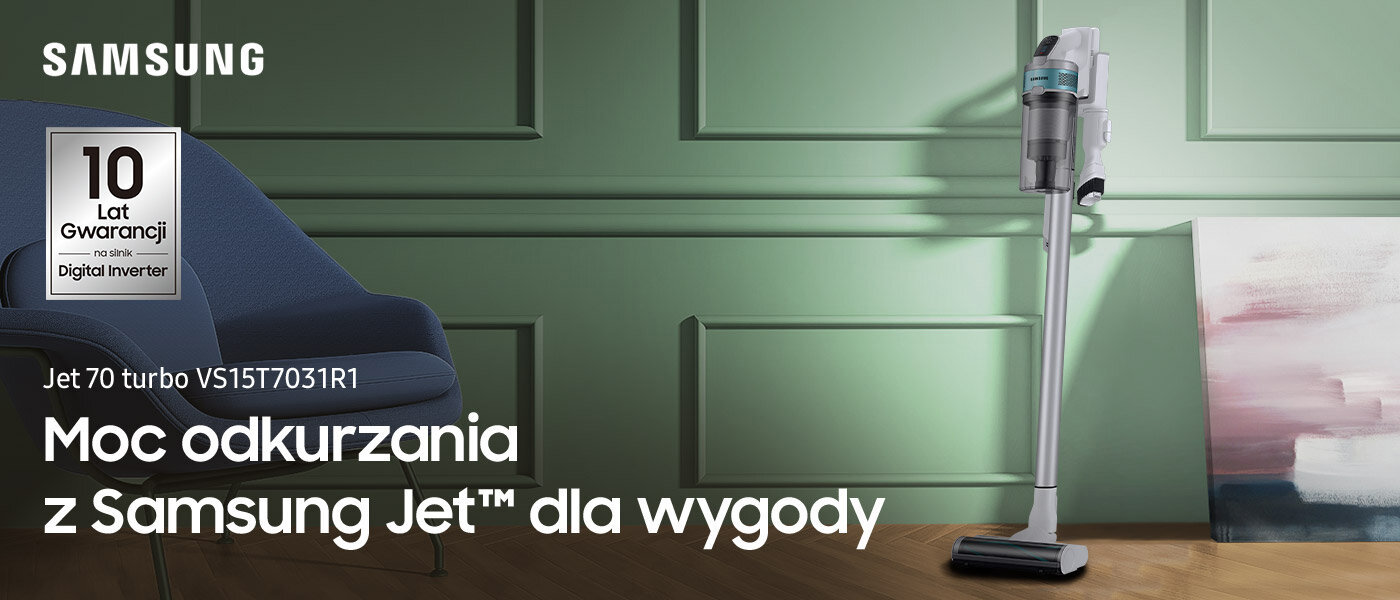 Już teraz w sklepie Media Expert możesz kupić bezprzewodowy odkurzacz VS15T7031R1/GE, z którym sprzątanie staje się wygodniejsze