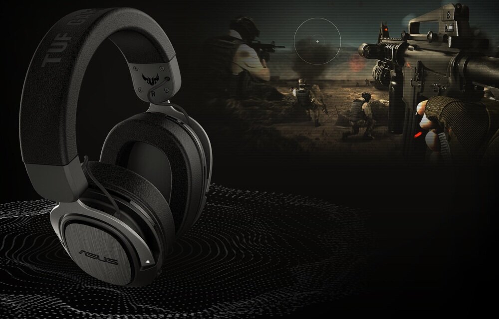 Słuchawki ASUS TUF Gaming H3 Wireless design komfort lekkość dźwięk jakość wrażenia słuchowe ergonomia lekkość sport aktywność podróże czas pracy działanie akumulator komputer gaming realizm dźwięk