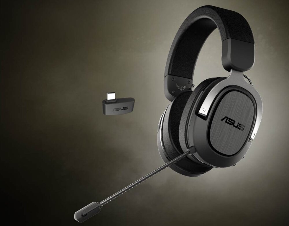 Słuchawki ASUS TUF Gaming H3 Wireless design komfort lekkość dźwięk jakość wrażenia słuchowe ergonomia lekkość sport aktywność podróże czas pracy działanie akumulator komputer gaming realizm dźwięk