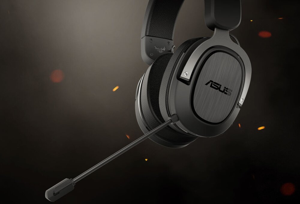 Słuchawki ASUS TUF Gaming H3 Wireless design komfort lekkość dźwięk jakość wrażenia słuchowe ergonomia lekkość sport aktywność podróże czas pracy działanie akumulator komputer gaming realizm dźwięk