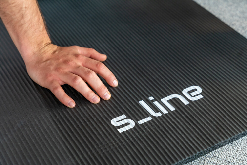 Mata do jogi S-LINE SA006KB Niebieski wodoodporna w zywych trwalych kolorach rozmiar 183 x 61 cm