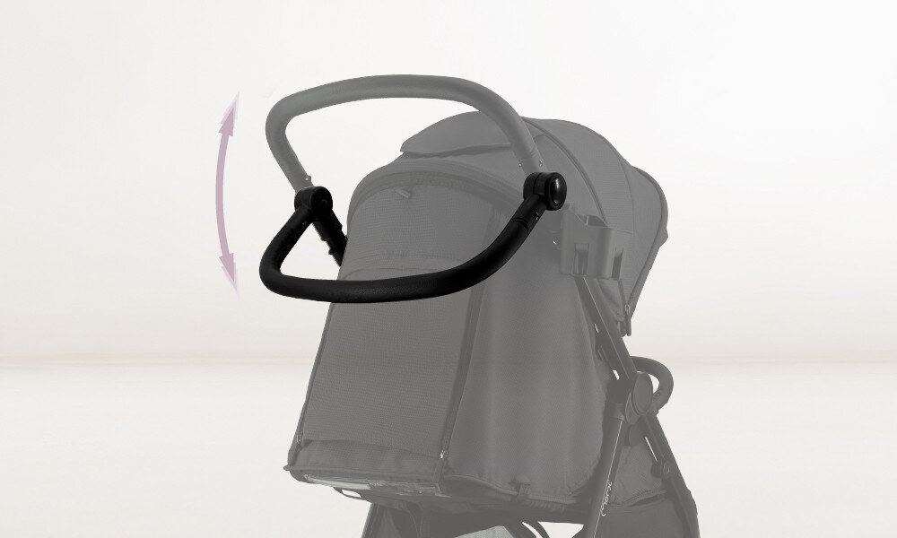 Wózek spacerowy MOMI Clara Czarny Regulacja i ergonomia Dwustopniowa regulacja rączki w zakresie 79 – 111,5 cm dopasowanie wysokość wzrost Regulowane oparcie i podnóżek