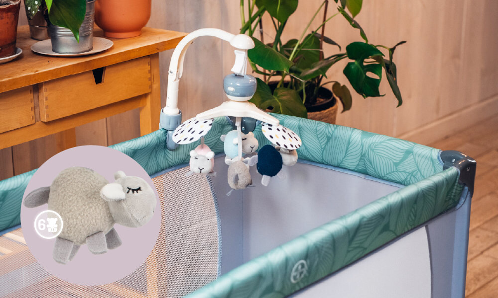 Karuzela MOMI Kiki Łatwe czyszczenie zabawek Pluszowe elementy odpiąć i wyprać w pralce w temperaturze 30°C z tworzywa sztucznego higiena