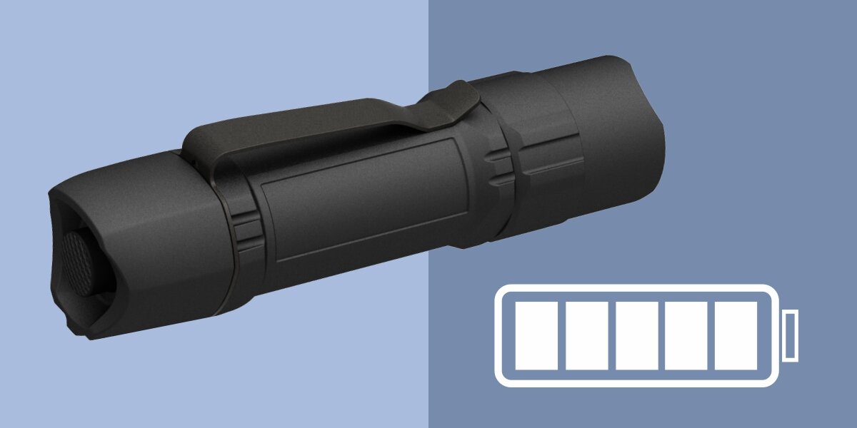 Latarka LEDLENSER Solidline SL6 Czarny, Elastyczność zasilania, Latarka z okazaniem pełnym naładowaniem baterii