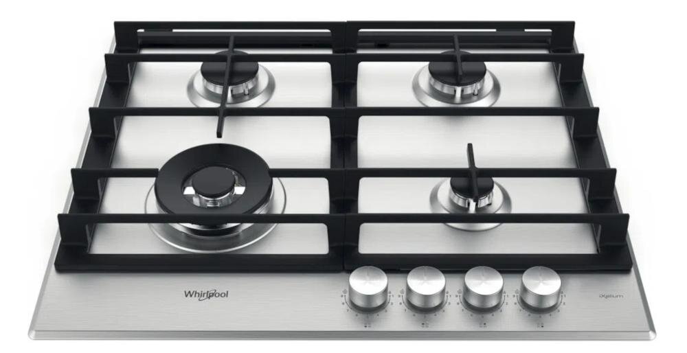 WHIRLPOOL AKWL 628/IXL wysokowydajne palniki gaz tlenek węgla oszczędność środowisko żeliwne ruszty trwałe wytrzymałe