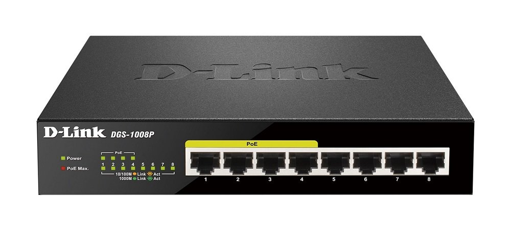 Przełącznik D-LINK DGS-1008P Front