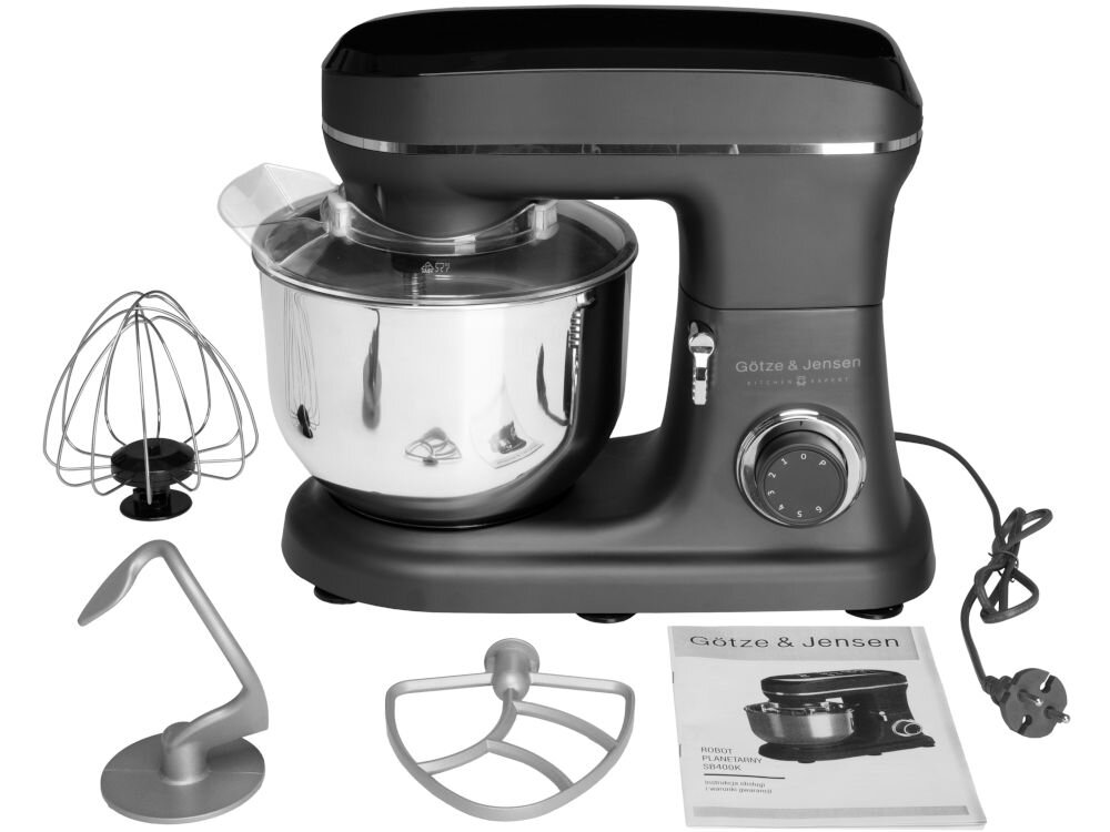 Robot planetarny GÖTZE & JENSEN SB400K elementy zestawu hak miesadło płaskie trzepaczka instrukcja obsługi