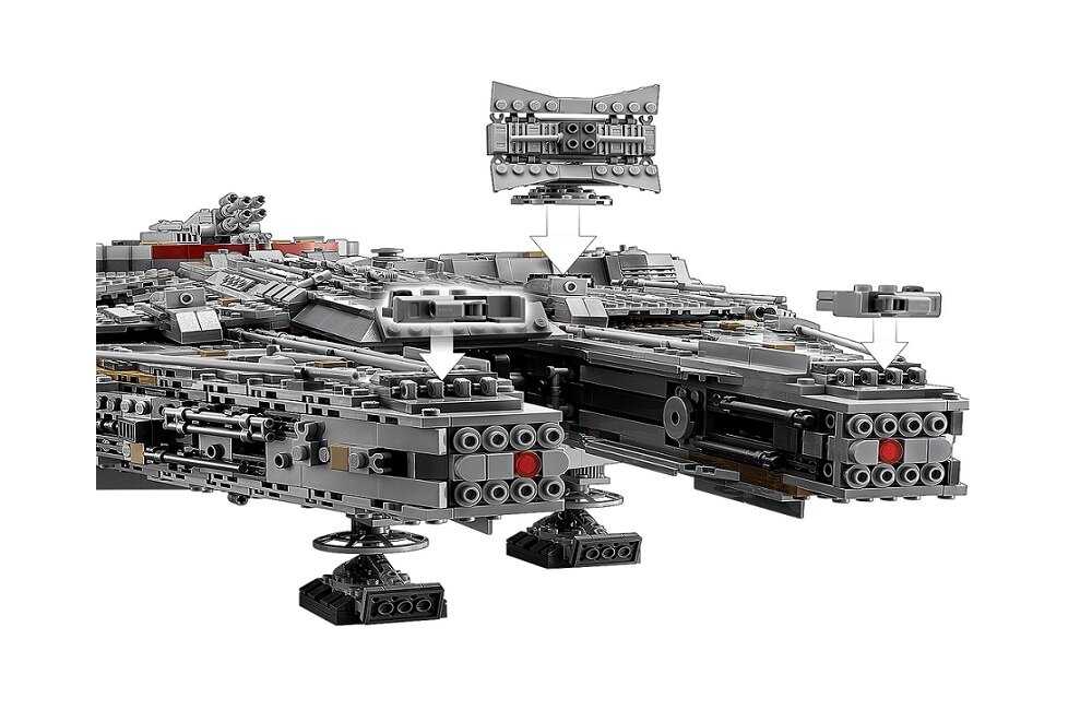 LEGO Star Wars Sokół Millennium 75192  kreatywna zabawa prawidłowy rozwój merytoryczny dziecka klocki figurki minifigurki bez zasilania klasyczna zabawa wysoka jakość lego wielogodzinna zabawa 