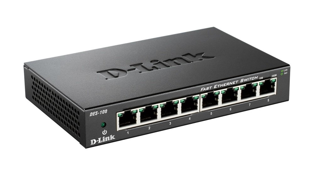 SWITCH D-LINK DES-108 8-PORTOWY Skos