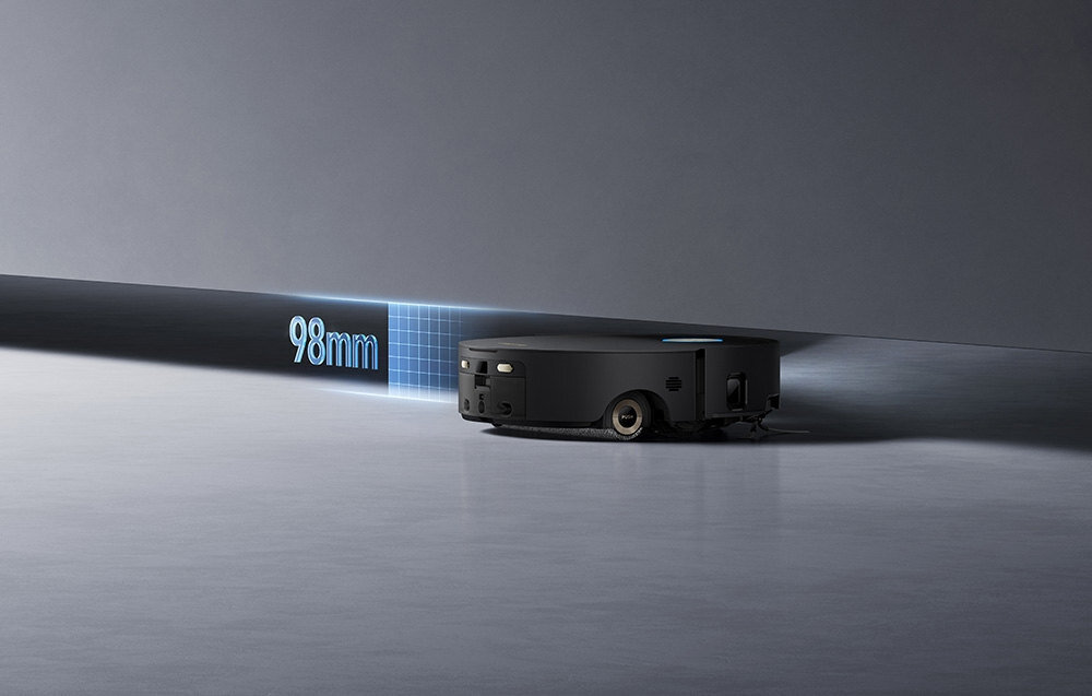 Robot sprzątający DREAME Aqua 10 Ultra Roller Complete Czarny Nawigacja VersaLift™ nawigacja  LDS 360°sztuczne inteligentcja wysokość rozmiar