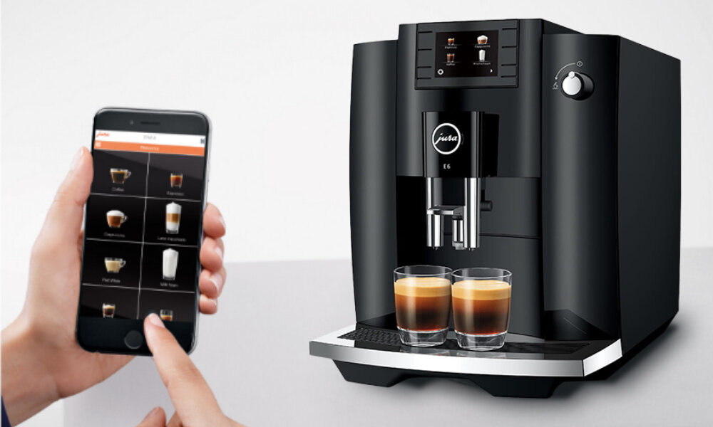 Ekspres JURA E6 Dark Czarny (EC) obsluga smartfon J.O.E.® Operating Experience