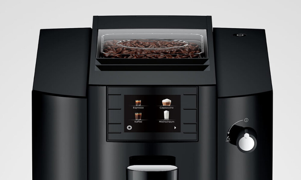 Ekspres JURA E6 Dark Czarny (EC) czytelny kolorowy wyświetlacz 2,8 aplikacja J.O.E.® obsluga ustawienia 