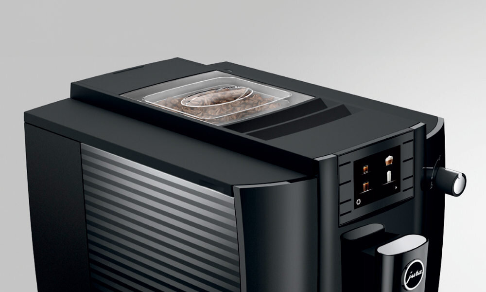 Ekspres JURA E6 Dark Czarny (EC) Elegancki klasyczny design karbowany zbiornik wysoka jakosc tacka