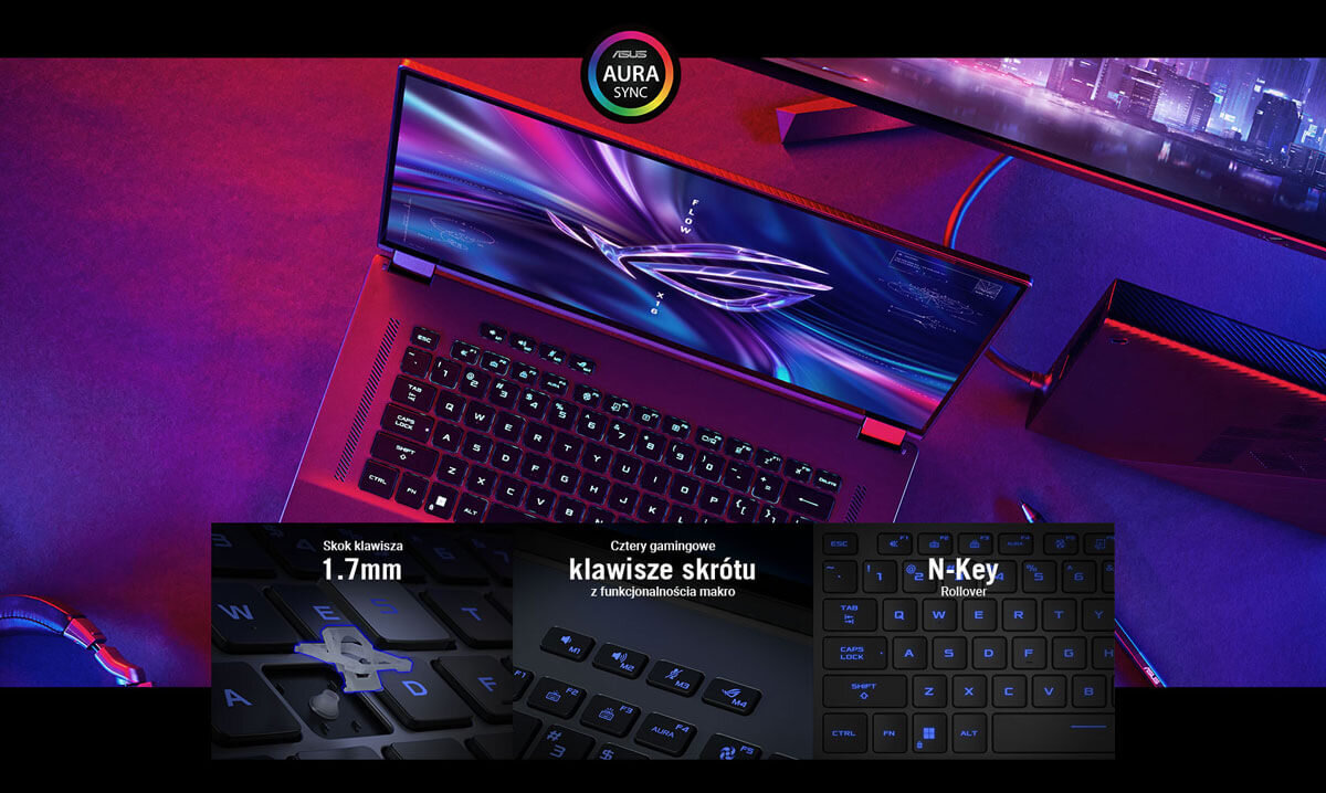 Laptop ASUS ROG Flow X16 - N-key rollover