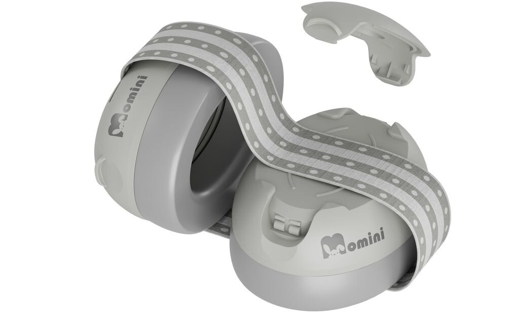 Słuchawki wygłuszające MOMINI Mimi składane mobilne lekkie transport dzieci podróż, słuchawki wygłuszające na białym tle