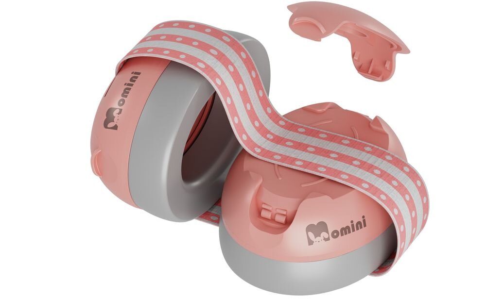 Słuchawki wygłuszające MOMINI Mimi składane mobilne lekkie transport dzieci podróż, słuchawki wygłuszające na białym tle