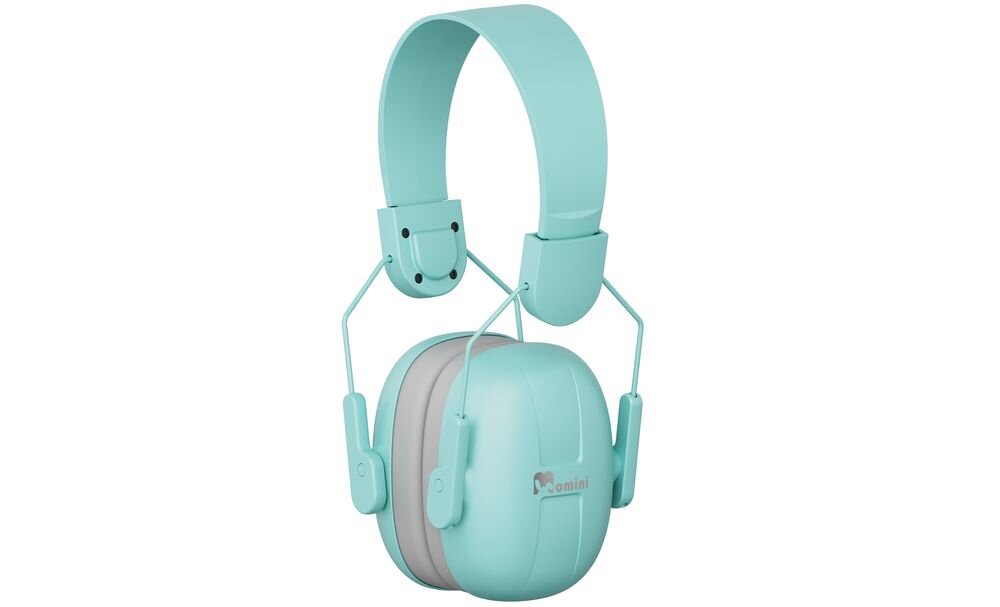 Słuchawki wygłuszające MOMINI Milo czarny kolor styl dzieci praktyczne użytkowanie, słuchawki po skosie na białym tle