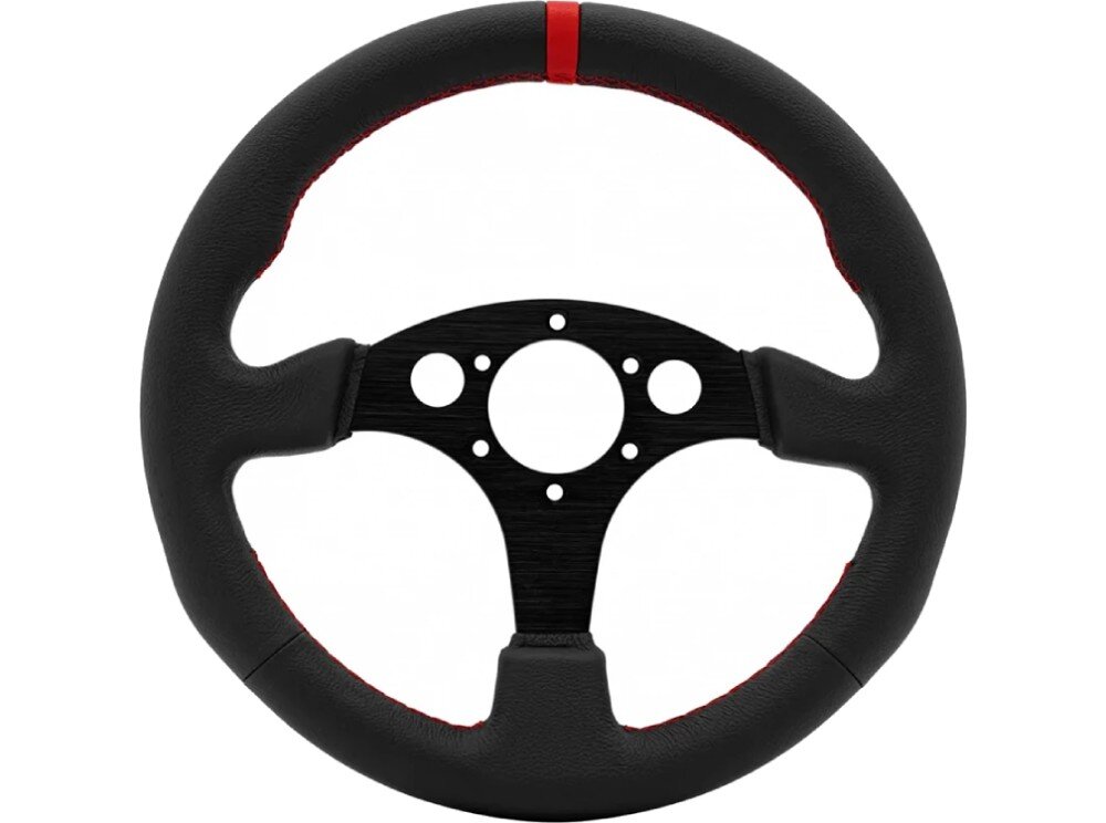 Obręcz kierownicy SIMAGIC P-330R Sportowa kierownica o trzech ramionach z otworami montażowymi w środku i paskiem na szczycie wieńca