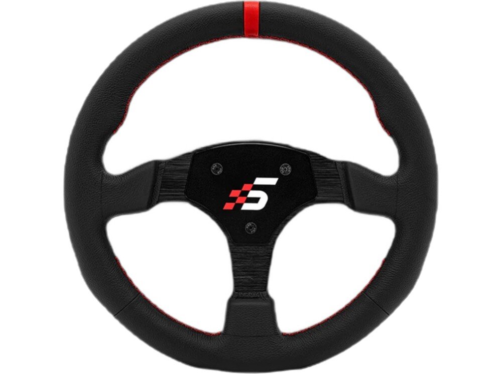 Obręcz kierownicy SIMAGIC P-330R Sportowa kierownica z zamontowanym centralnie klaksonem ozdobionym logo z motywem szachownicy
