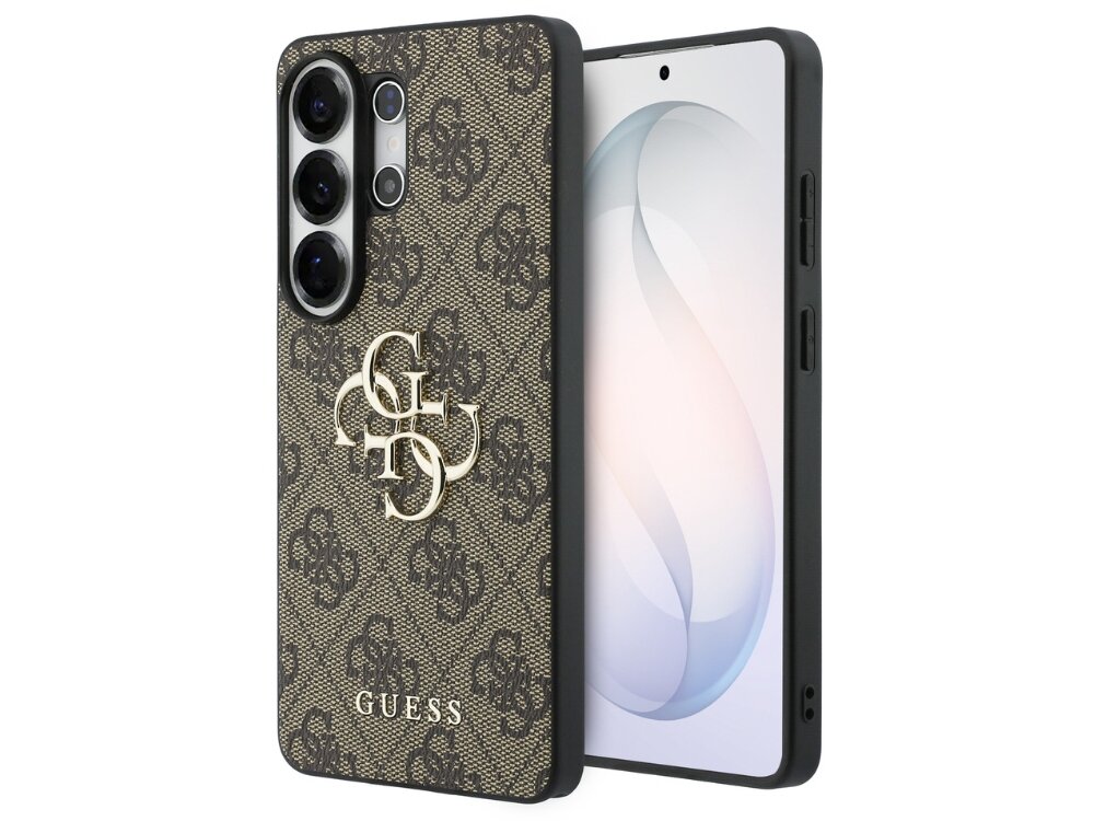 Etui GUESS 4G Big Metal Logo do Samsung Galaxy S26 Ultra Brązowy - eleganckie, metalowe logo, szykowne