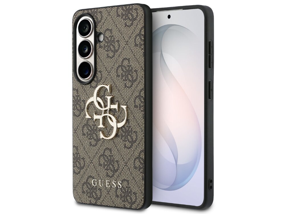 Etui GUESS 4G Big Metal Logo do Samsung Galaxy S26 Brązowy - eleganckie, metalowe logo, szykowne