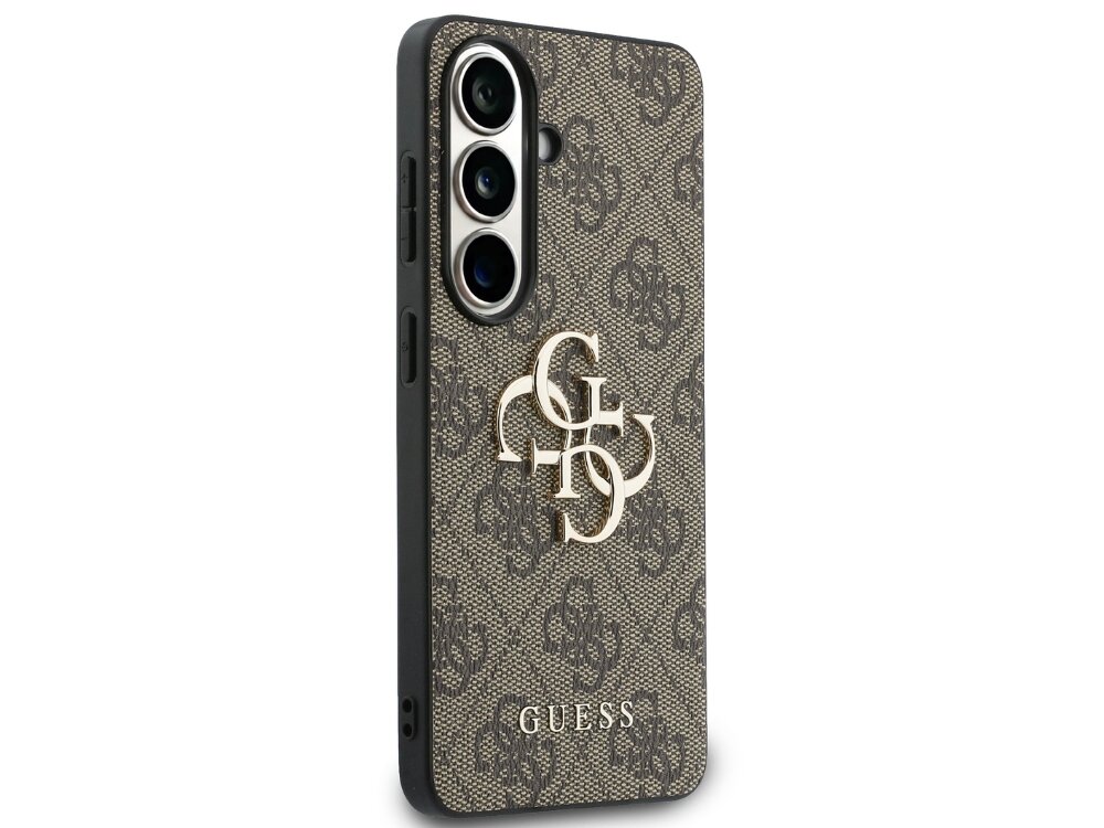 Etui GUESS 4G Big Metal Logo do Samsung Galaxy S26 Brązowy - metalowy emblem, elegancki, luksusowy