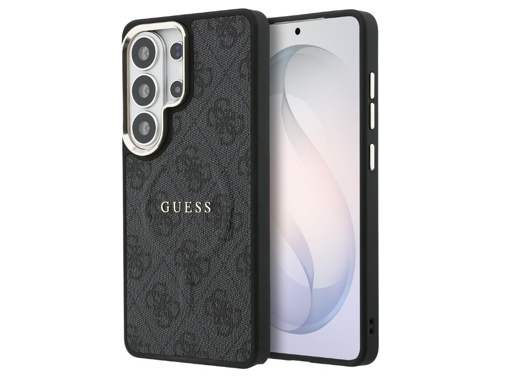 Etui GUESS 4G Embossed Ring MagSafe do Samsung Galaxy S26 Ultra Czarny - eleganckie, wzór 4G, magnetyczny pierścień