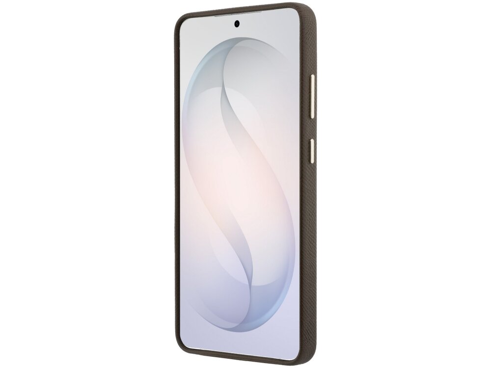 Etui Guess Grained Big 4G Metal Logo Samsung Galaxy S26 Ultra - wytrzymałe, dopasowane, luksusowe Wnętrze brązowego etui Guess o fakturze Saffiano z precyzyjnym wycięciem na wyspę aparatów i miękkim wykończeniem.