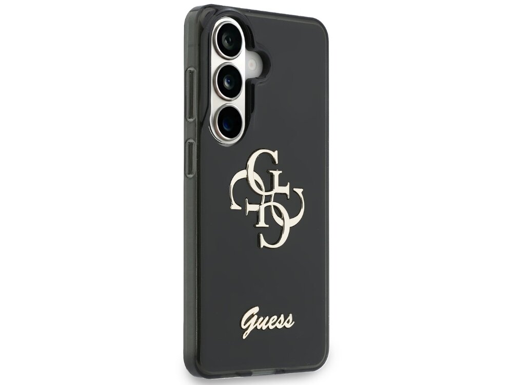 Etui GUESS IML Big Metal 4G Script do Samsung Galaxy S26 Czarny - eleganckie, metalowe logo, prestiż