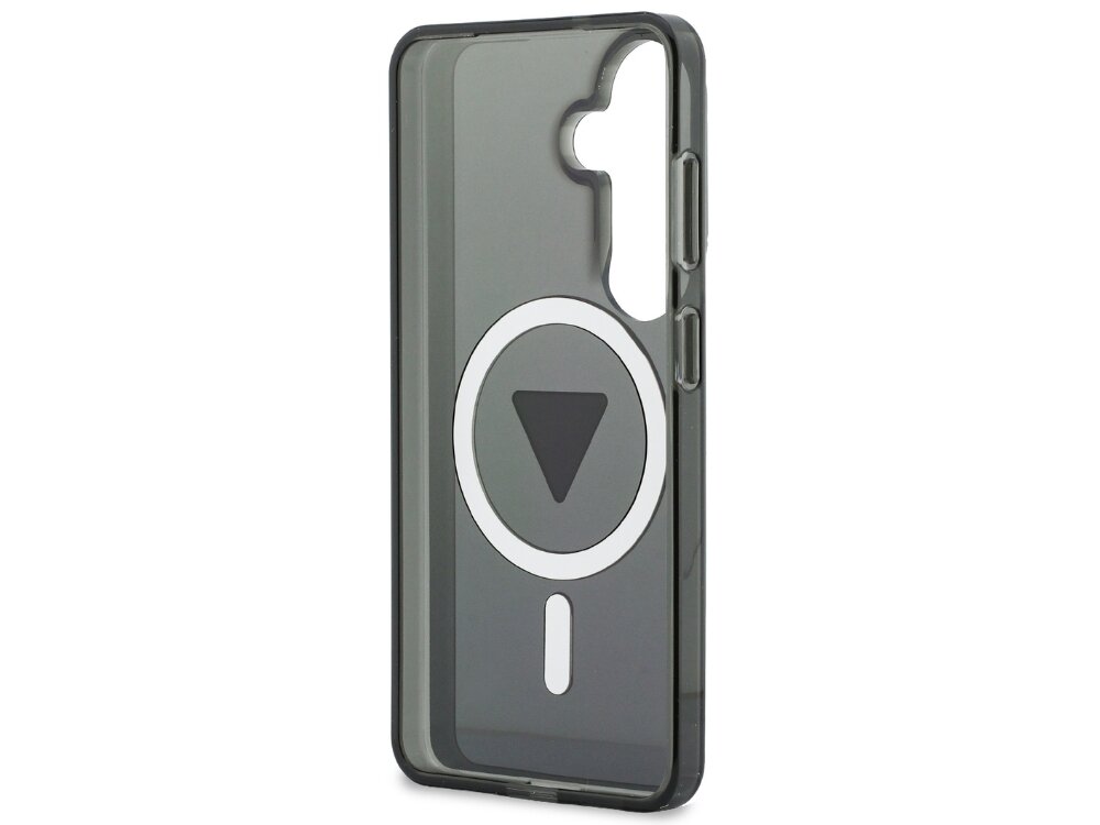 Etui GUESS IML Gradient Triangle MagSafe do Samsung Galaxy S26 Czarny - wytrzymałe, MagSafe, ochrona ekranu i aparatu